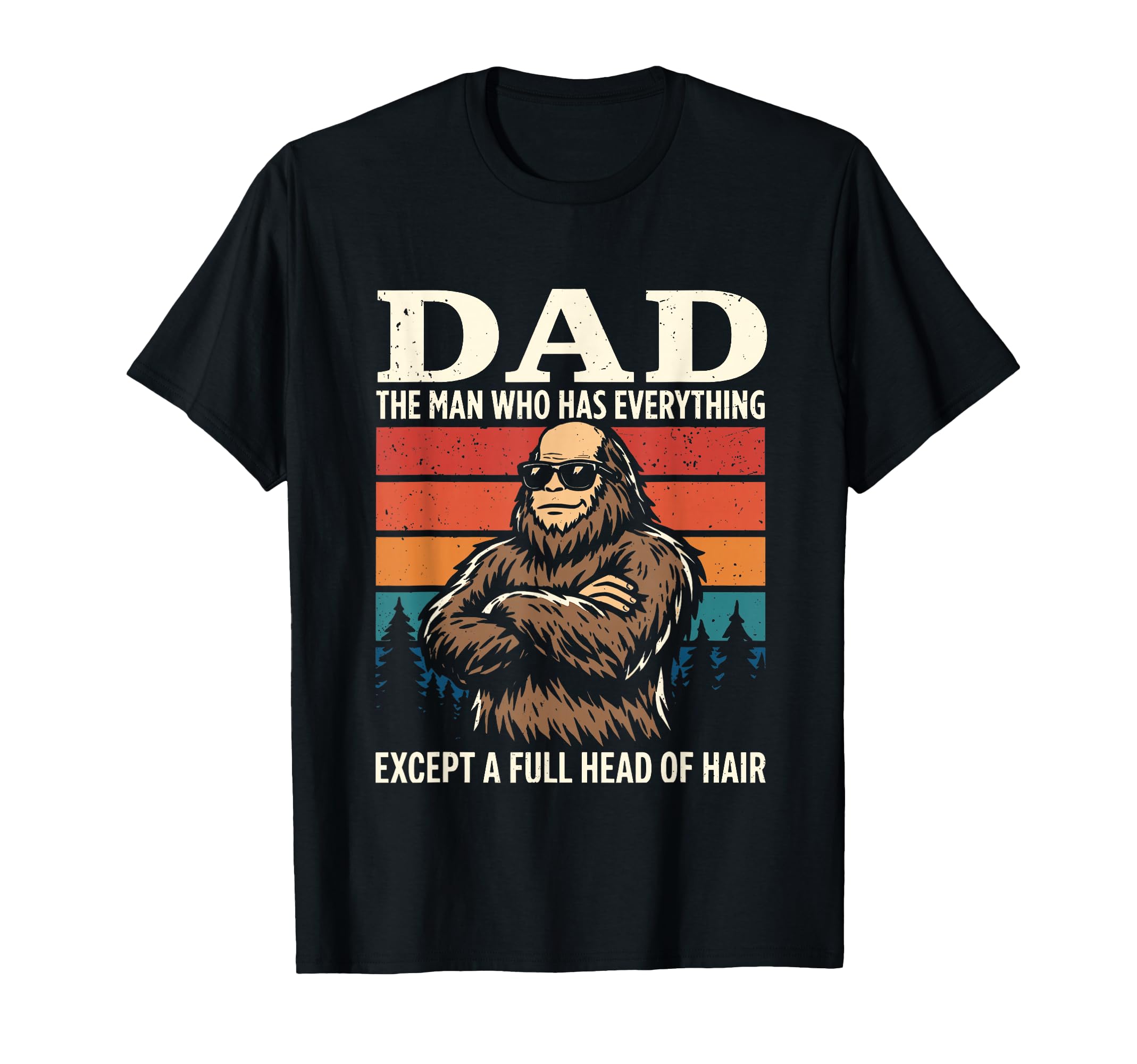 Bald Dad Who Has Everything Except Hair T-Shirt - Minimalist Print Unisex - T-Shirt, Sweatshirt, Hoodie