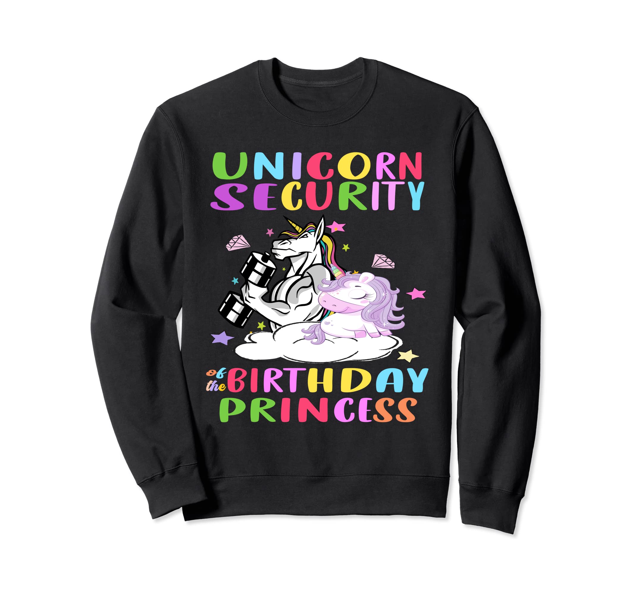 Unicorn Security Birthday Princes Sweatshirt - Minimalist Print Men Women - T-Shirt, Sweatshirt, Hoodie