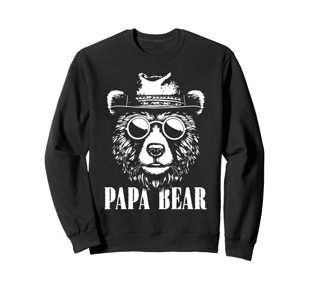 Papa Bear Sunglass Funny Fathers Day Sweatshirt - Trendy Graphic Men Women - T-Shirt, Sweatshirt, Hoodie