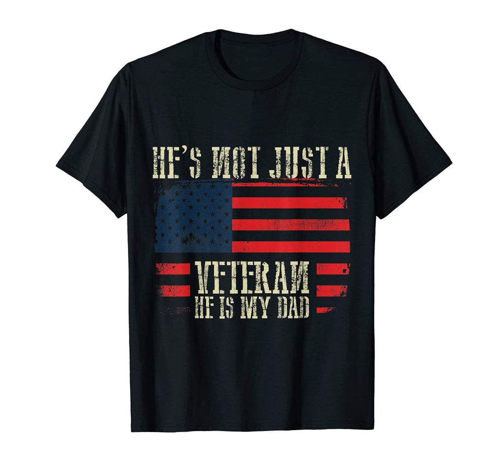 Veteran He Is My Dad American Flag T-Shirt - Custom Art Print Unisex - T-Shirt, Sweatshirt, Hoodie