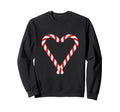 Candy Cane Heart Mom Dad Sweatshirt - Streetwear Style Unisex - T-Shirt, Sweatshirt, Hoodie