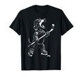 Dachshund Playing Hockey Wiener Dog T-Shirt - Streetwear Style for Adults - T-Shirt, Sweatshirt, Hoodie