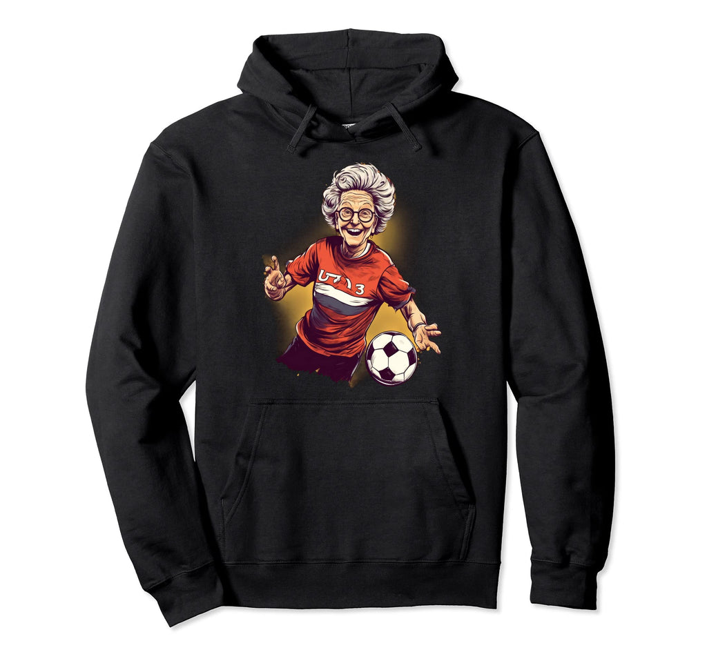 Soccer Grandma Grandmother Soccer Ball Hoodie - Trendy Graphic for Adults - T-Shirt, Sweatshirt, Hoodie