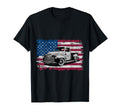 Old Pickup Truck American Flag 4Th T-Shirt - Aesthetic Graphic for Adults - T-Shirt, Sweatshirt, Hoodie