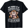 Funny My Mind is A Dangerous Place No Filter - Adult & Kids T-Shirts, Sweatshirts & Hoodies apparel design preview 1