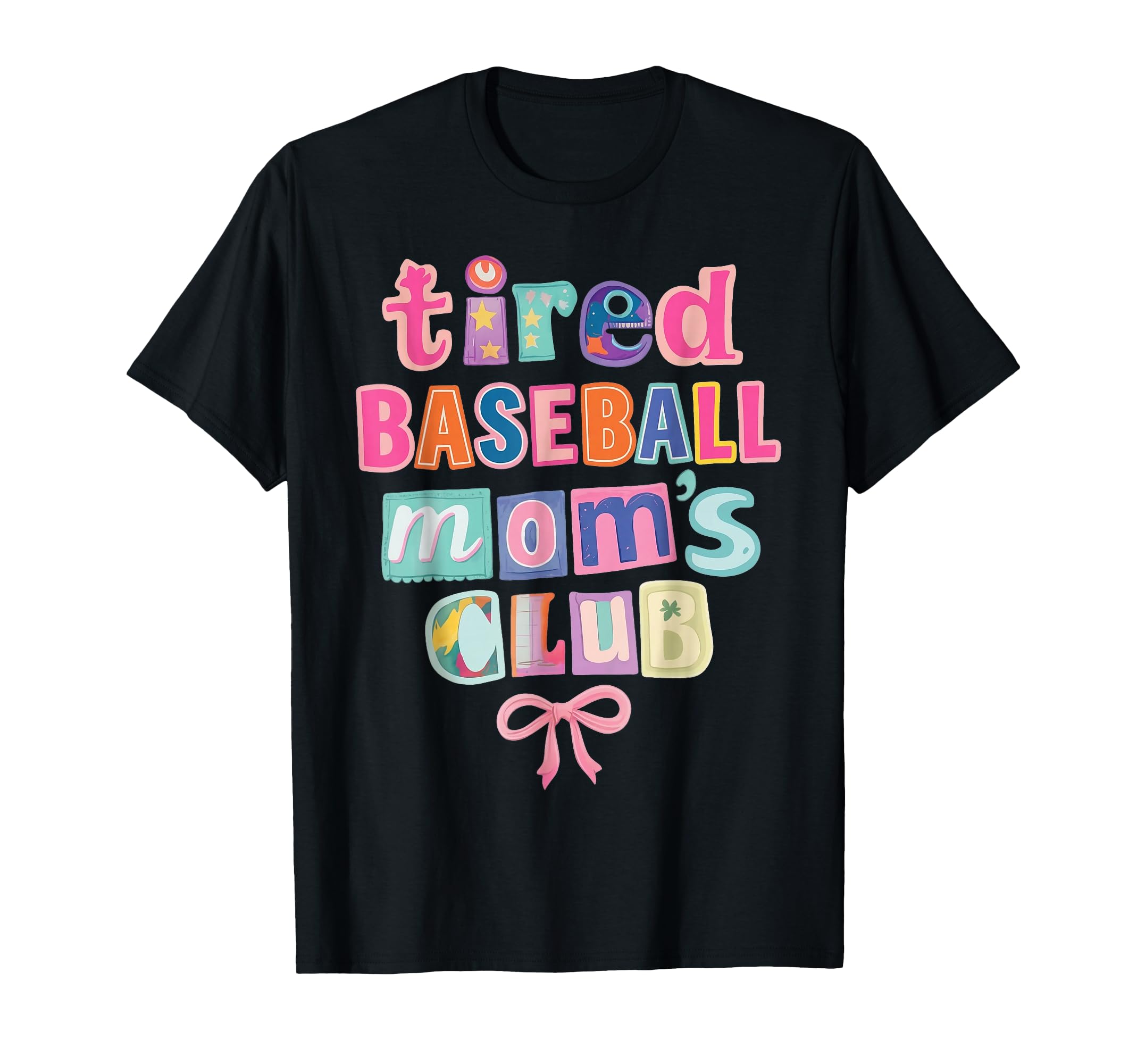 Tired Baseball Moms Club Coquette T-Shirt - Aesthetic Graphic Men Women - T-Shirt, Sweatshirt, Hoodie