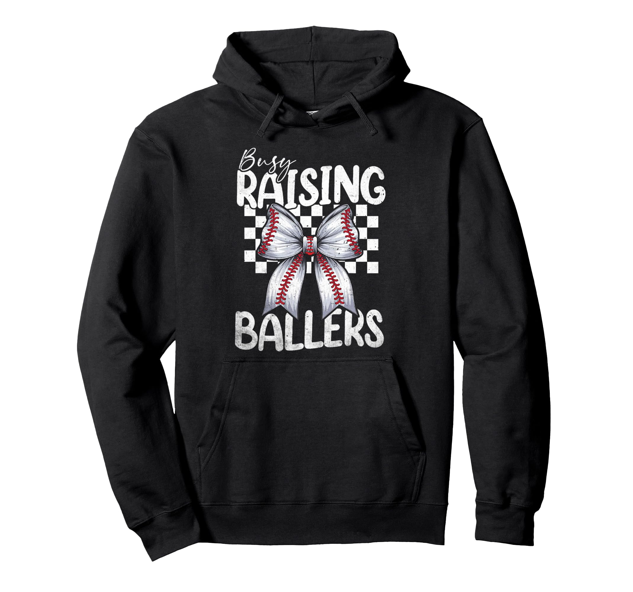 Busy Raising Ballers Baseball Mom Hoodie - Custom Art Print Men Women - T-Shirt, Sweatshirt, Hoodie