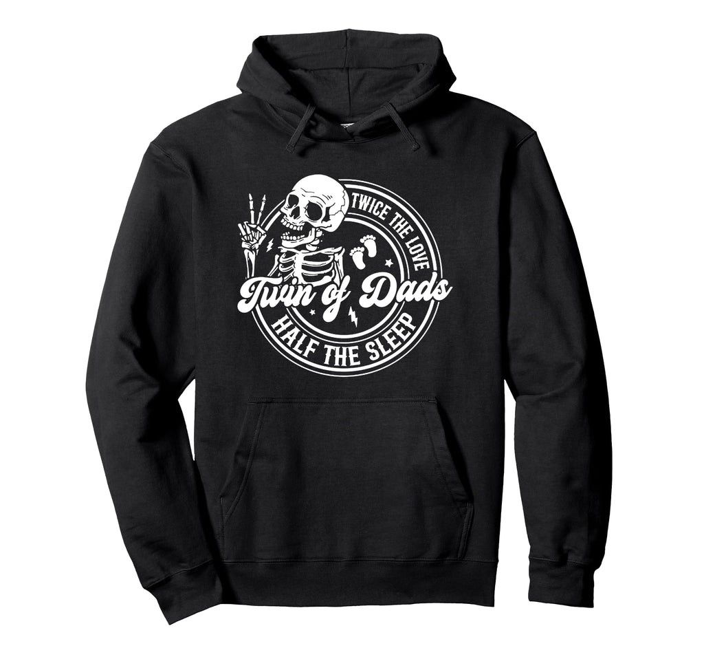 Twin Dads Twice Love Half Sleep Hoodie - Novelty Apparel for Adults - T-Shirt, Sweatshirt, Hoodie