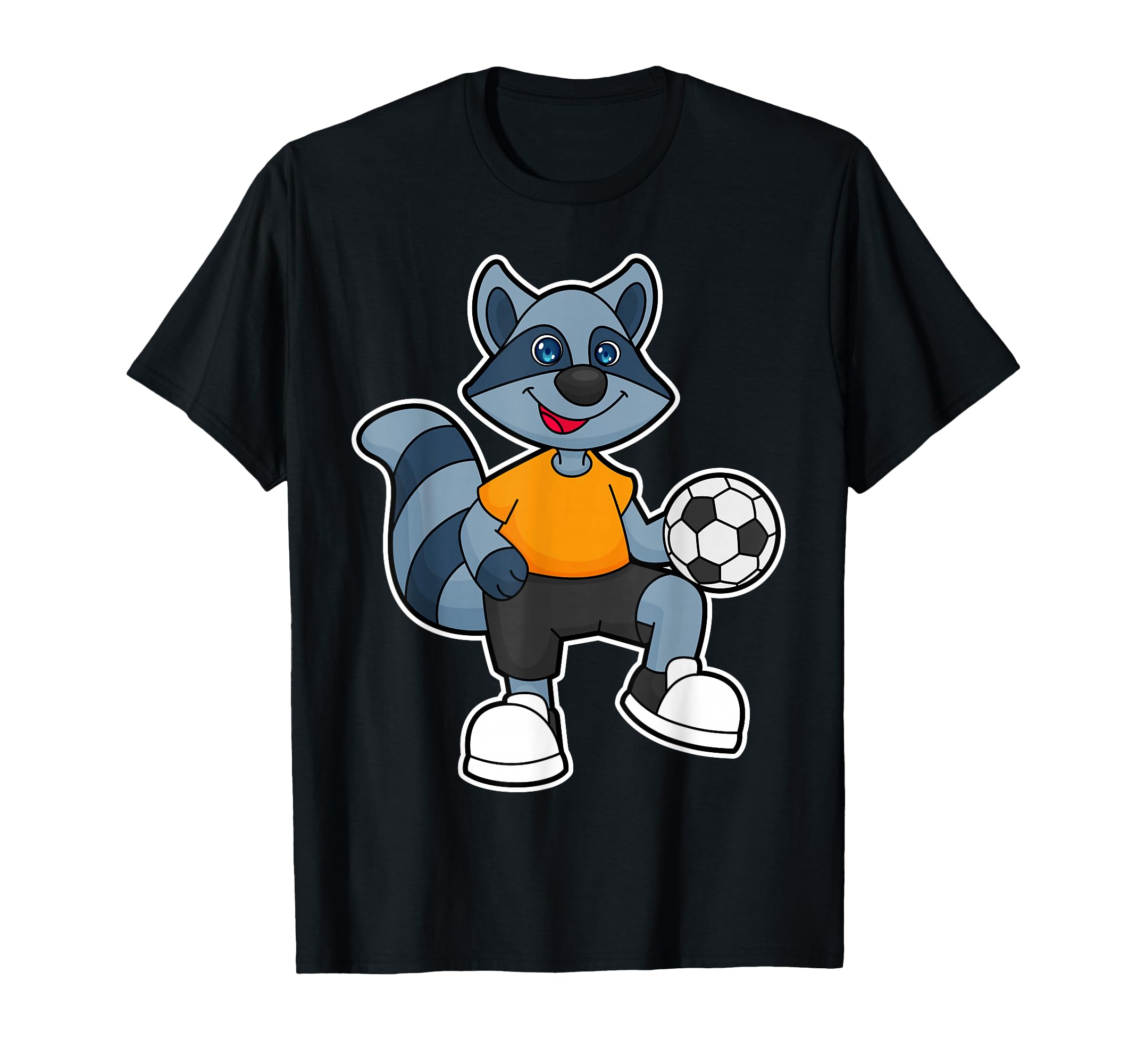 Raccoon Soccer Player Soccer Sports T-Shirt - Trendy Graphic Men Women - T-Shirt, Sweatshirt, Hoodie