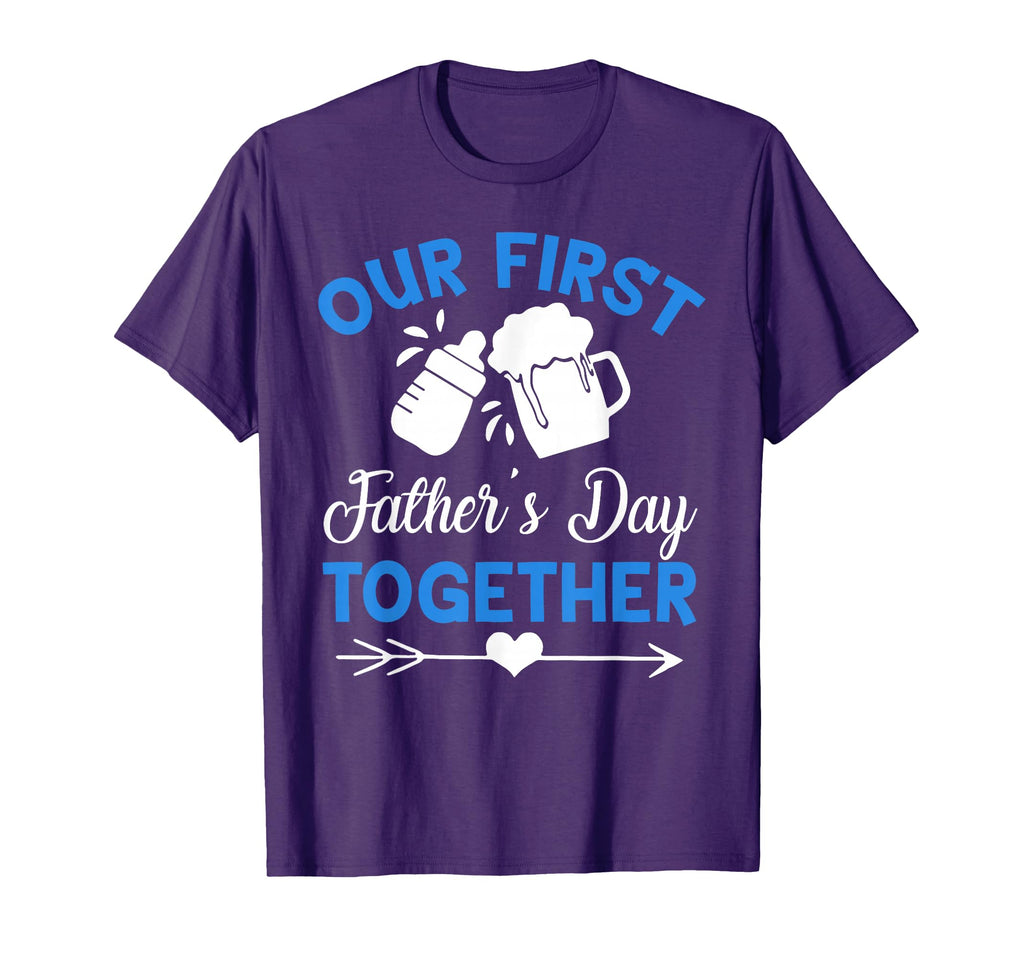 Our First Fathers Day Together Cheer T-Shirt - Fun Novelty Design Unisex - T-Shirt, Sweatshirt, Hoodie