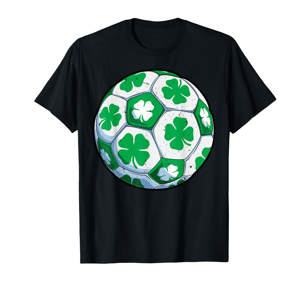 Soccer Ball Shamrock St Patricks Day T-Shirt - Graphic Print for Adults - T-Shirt, Sweatshirt, Hoodie