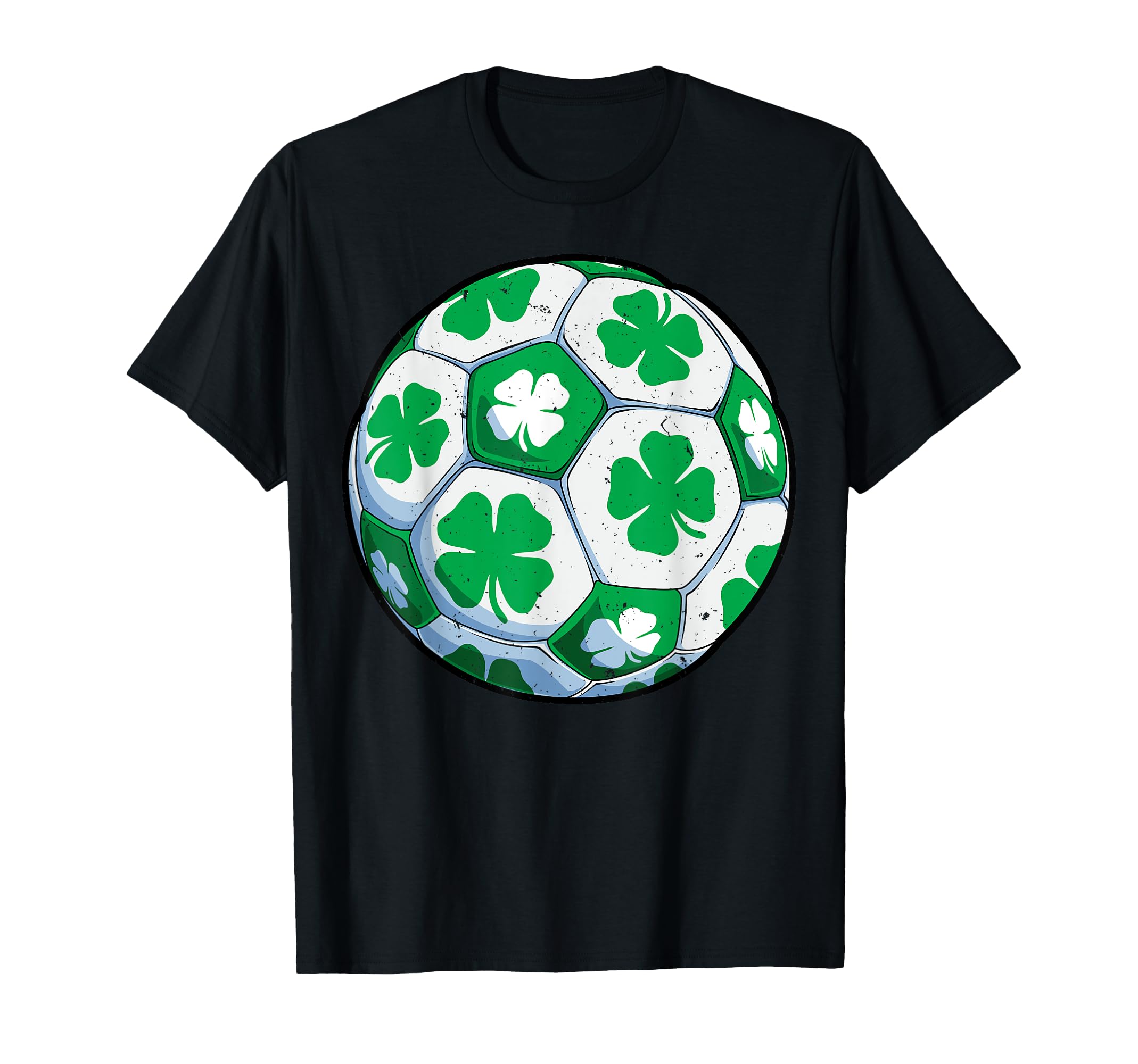 Soccer Ball Shamrock St Patricks Day T-Shirt - Graphic Print for Adults - T-Shirt, Sweatshirt, Hoodie