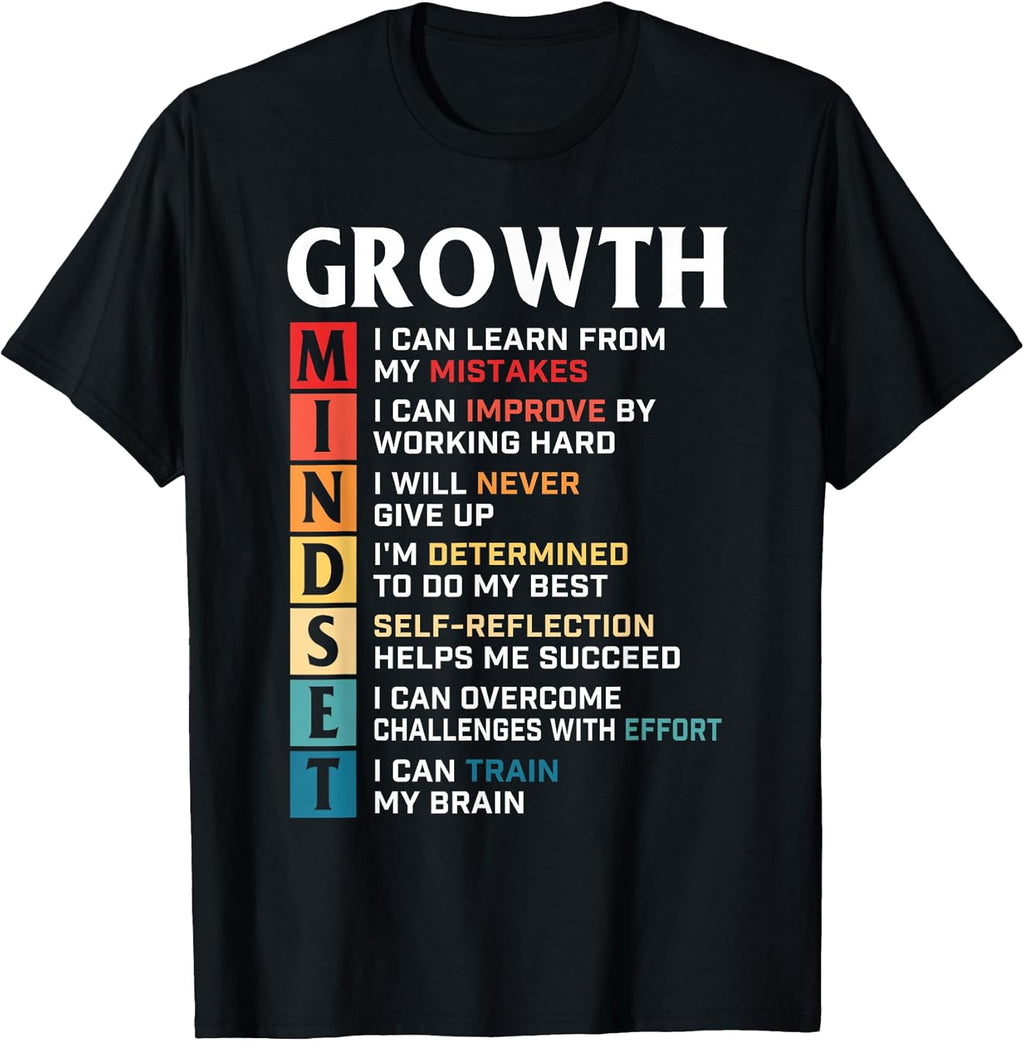 Growth Mindset Definition Motivational Quote - Adult & Kids T-Shirts, Sweatshirts & Hoodies apparel design preview 1
