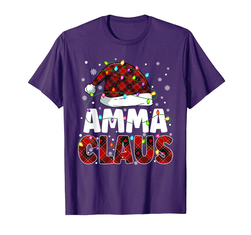 Amma Claus Merry Santa Hat Family T-Shirt - Unique Graphic Men Women - T-Shirt, Sweatshirt, Hoodie