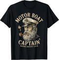 Motor Boat Captain Funny Pontoon Boating Boatin Lake - Adult & Kids T-Shirts, Sweatshirts & Hoodies apparel design preview 1