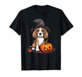 Halloween Witch Hat Pumpkin Dog T-Shirt - Casual Everyday Wear for Adults - T-Shirt, Sweatshirt, Hoodie