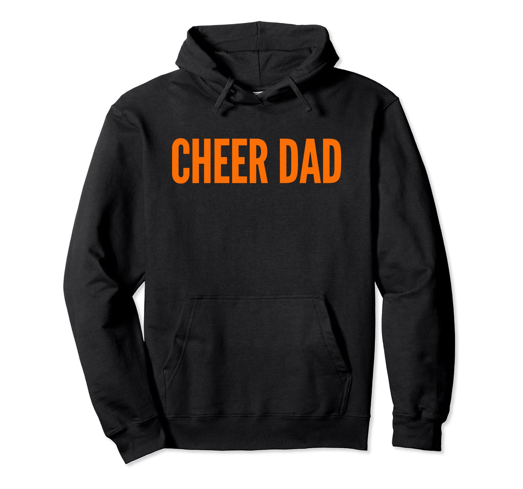 Cheer Dad Orange Cheerleading Hoodie - Custom Art Print for Adults - T-Shirt, Sweatshirt, Hoodie