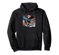 American Flag Trucker Dad Big Rig Trailer Hoodie - Streetwear Style Unisex - T-Shirt, Sweatshirt, Hoodie