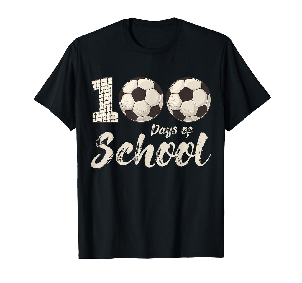 100 Days School Sports Soccer Ball T-Shirt - Minimalist Print Men Women - T-Shirt, Sweatshirt, Hoodie