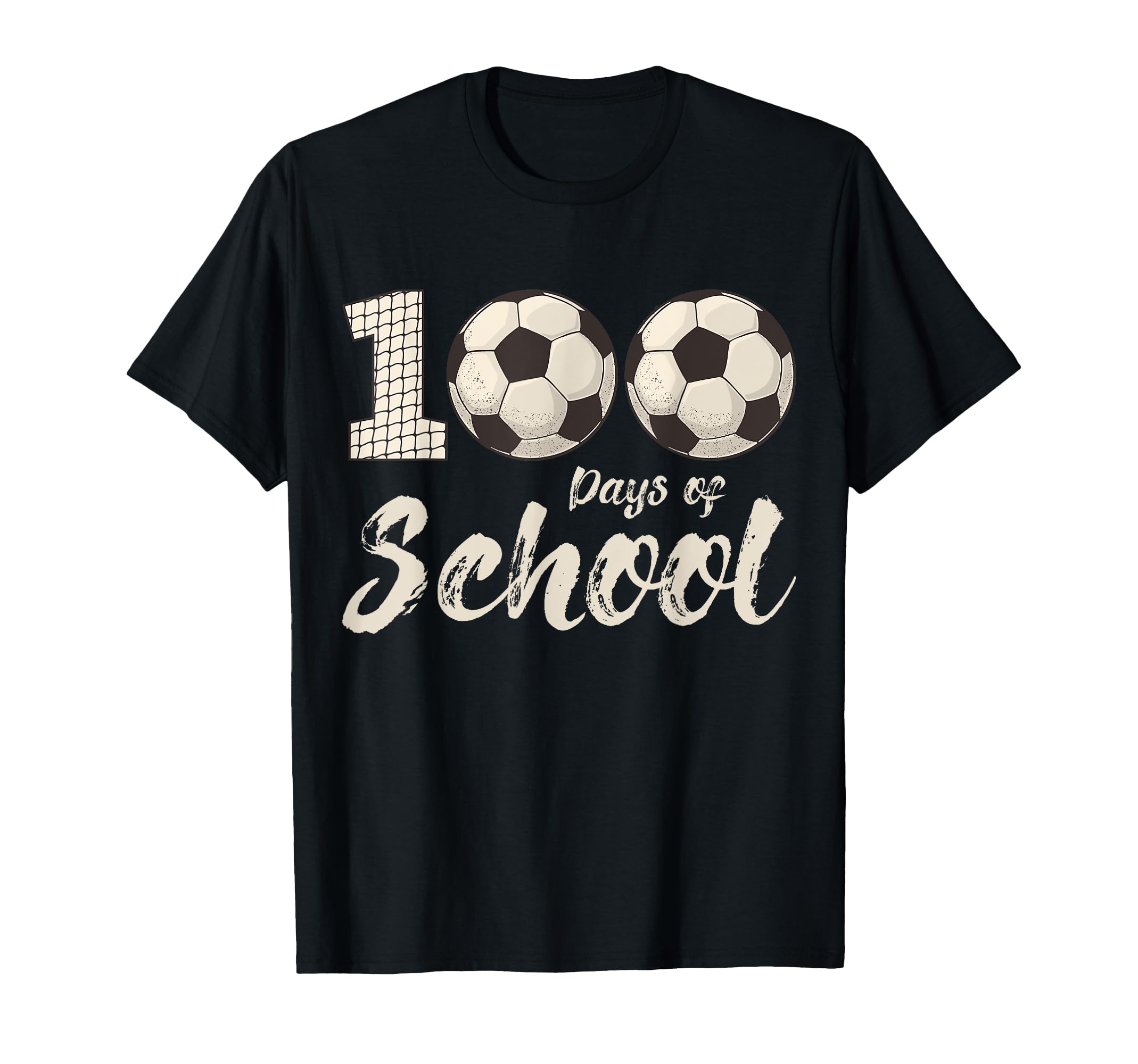 100 Days School Sports Soccer Ball T-Shirt - Minimalist Print Men Women - T-Shirt, Sweatshirt, Hoodie