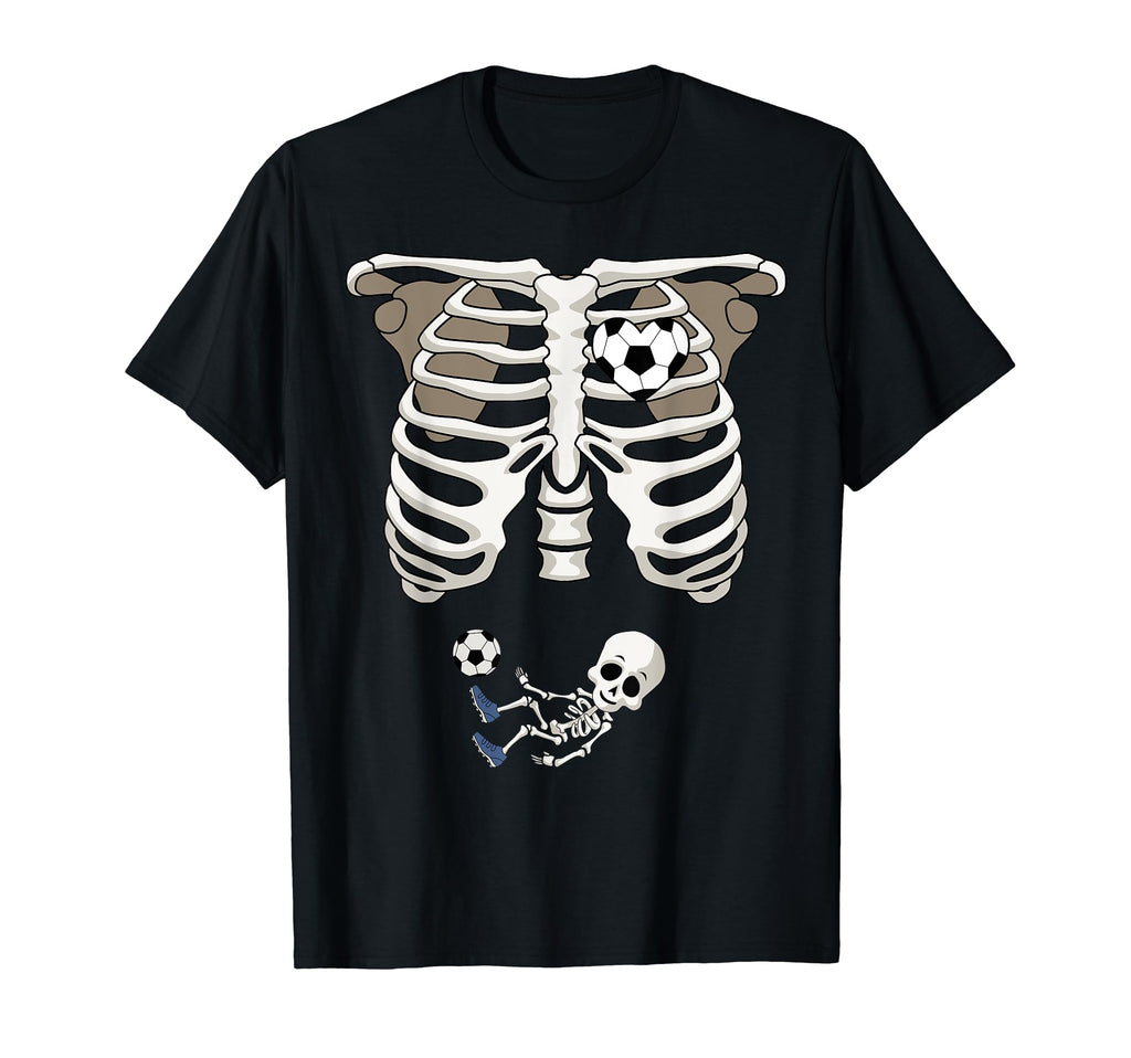 Pregnancy Skeleton Rib Funny Soccer Bump T-Shirt - Novelty Apparel Unisex - T-Shirt, Sweatshirt, Hoodie