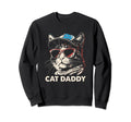 Cat Dad Fathers Day 2024 Funny Cat Lover Sweatshirt - Trendy Graphic Unisex - T-Shirt, Sweatshirt, Hoodie