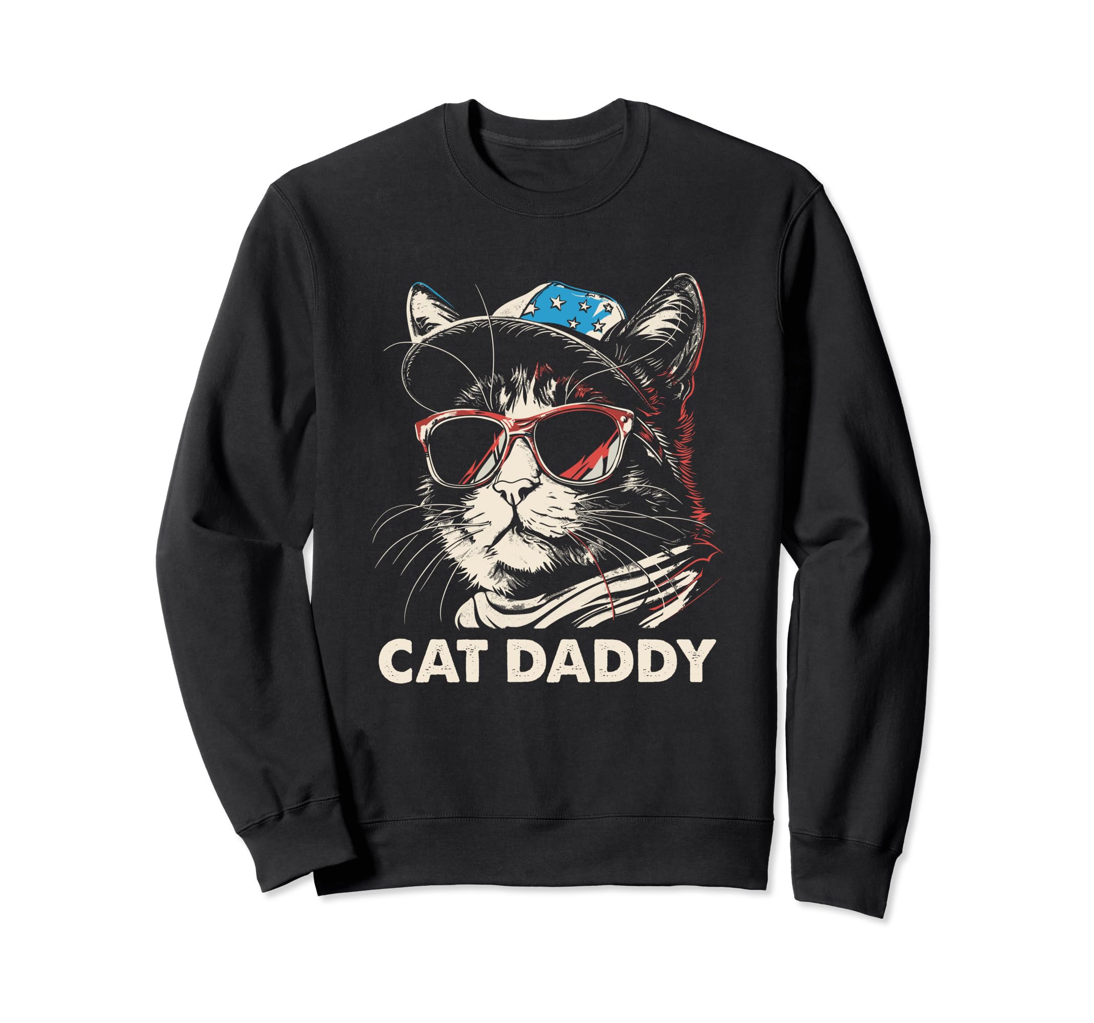 Cat Dad Fathers Day 2024 Funny Cat Lover Sweatshirt - Trendy Graphic Unisex - T-Shirt, Sweatshirt, Hoodie