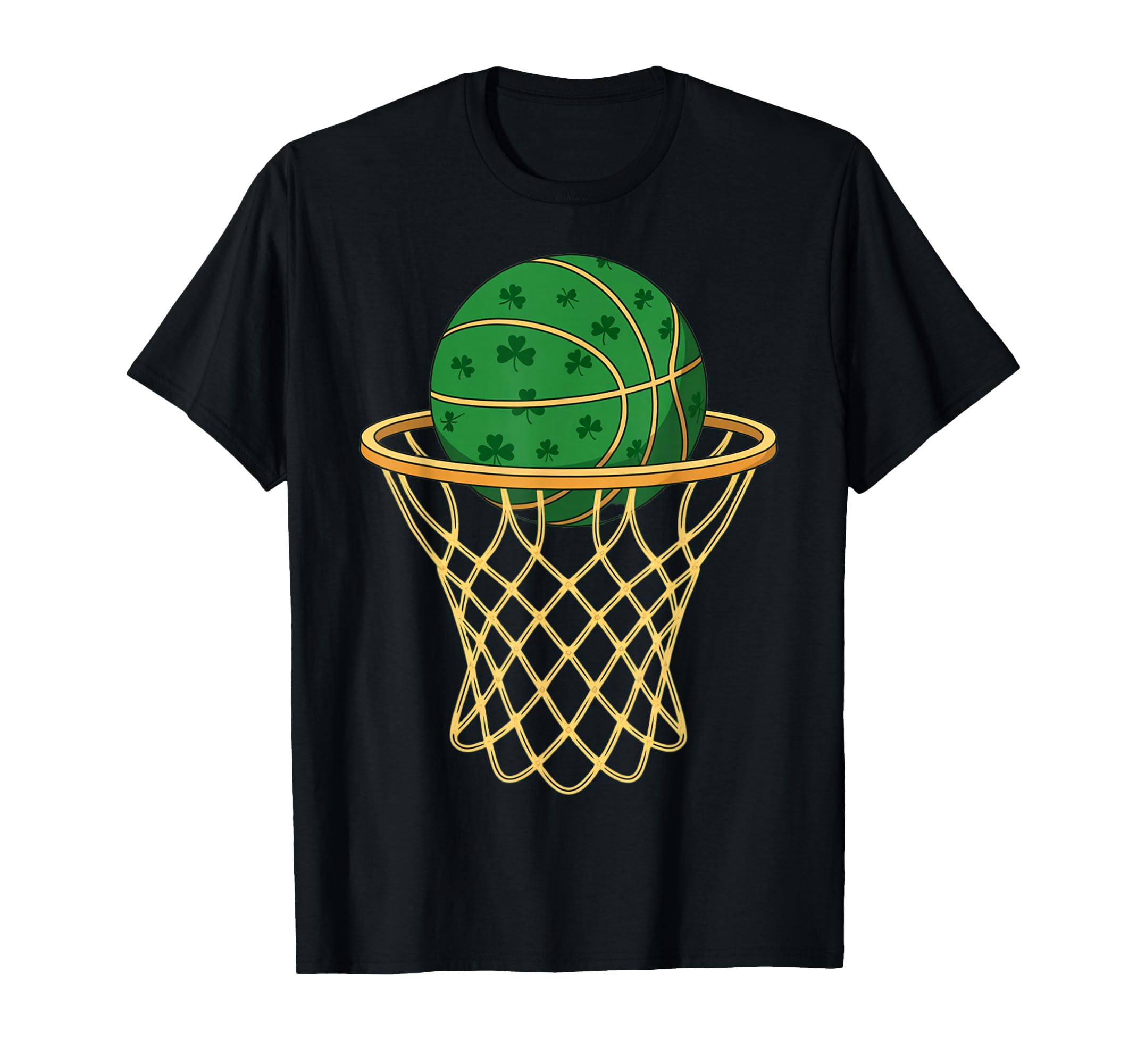 St Patricks Basketball Green T-Shirt - Minimalist Print for Adults - T-Shirt, Sweatshirt, Hoodie