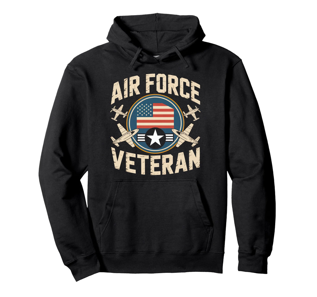 Air Force Veteran Us American Flag Dad Hoodie - Custom Art Print Men Women - T-Shirt, Sweatshirt, Hoodie