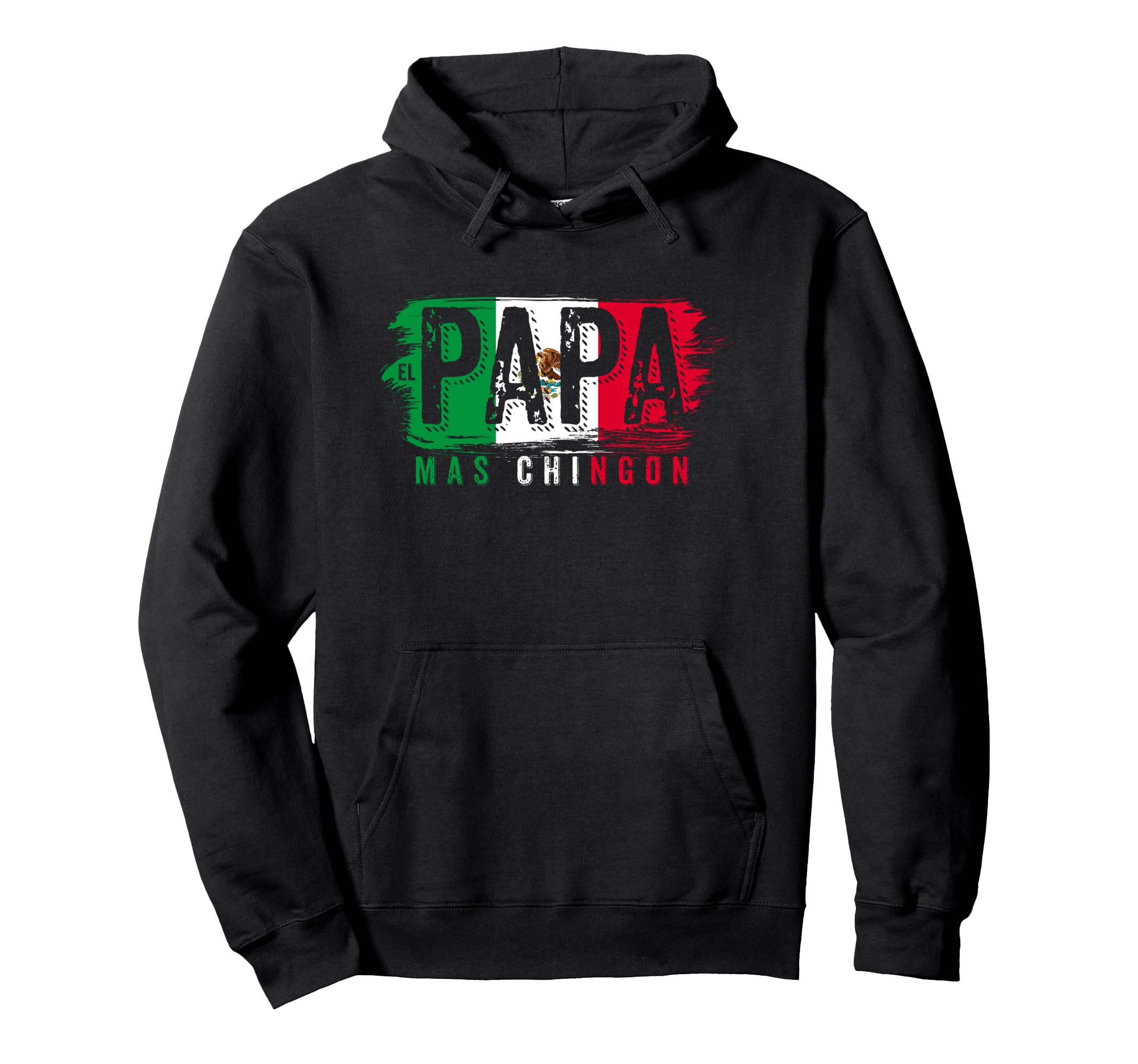 El Papa Mas Chingon Mexican Flag Dad Hoodie - Minimalist Print Men Women - T-Shirt, Sweatshirt, Hoodie