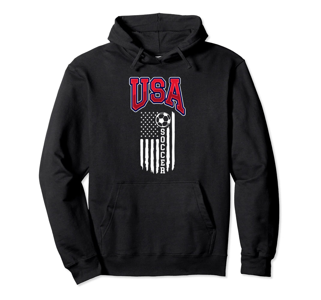 Grunge Aesthetic Usa Flag Soccer Hoodie - Aesthetic Graphic for Adults - T-Shirt, Sweatshirt, Hoodie