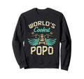 Worlds Coolest Popo Motorcycle Sweatshirt - Minimalist Print for Adults - T-Shirt, Sweatshirt, Hoodie