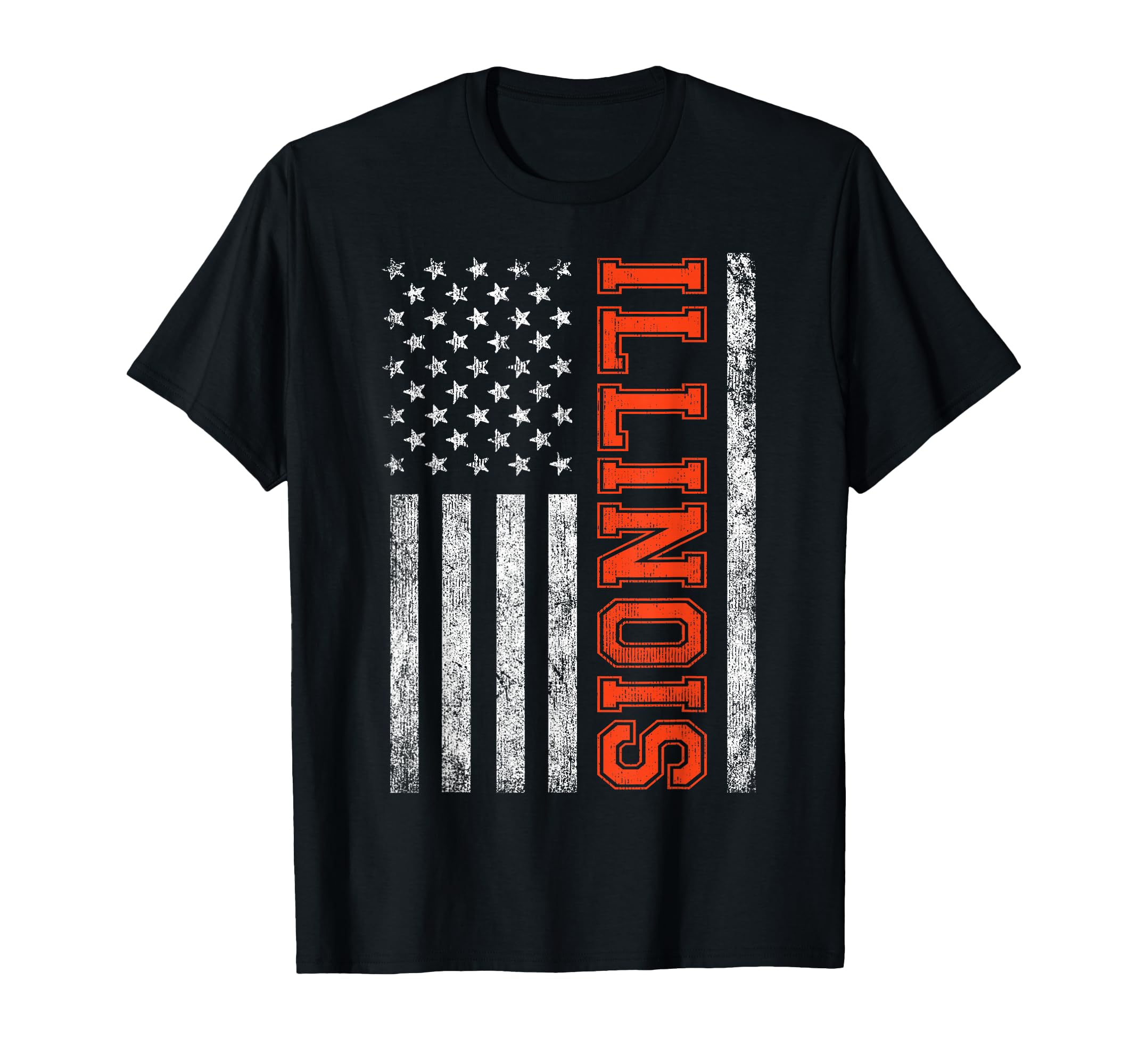 Illinois Illinois Orange Blue T-Shirt - Streetwear Style Men Women - T-Shirt, Sweatshirt, Hoodie