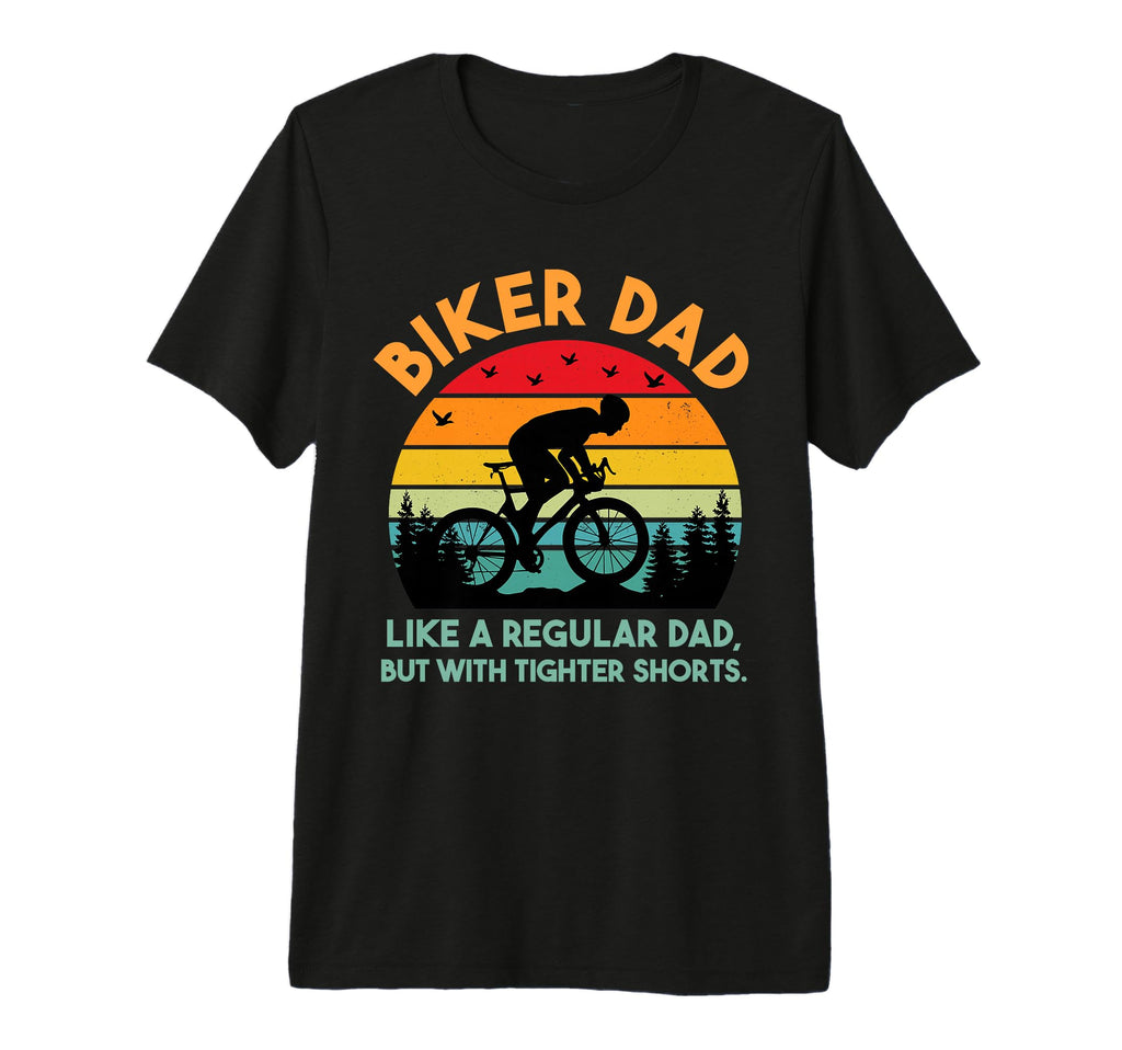 Mens Biker Dad Biker Dad Bike Shorts T-Shirt - Minimalist Print for Adults - T-Shirt, Sweatshirt, Hoodie