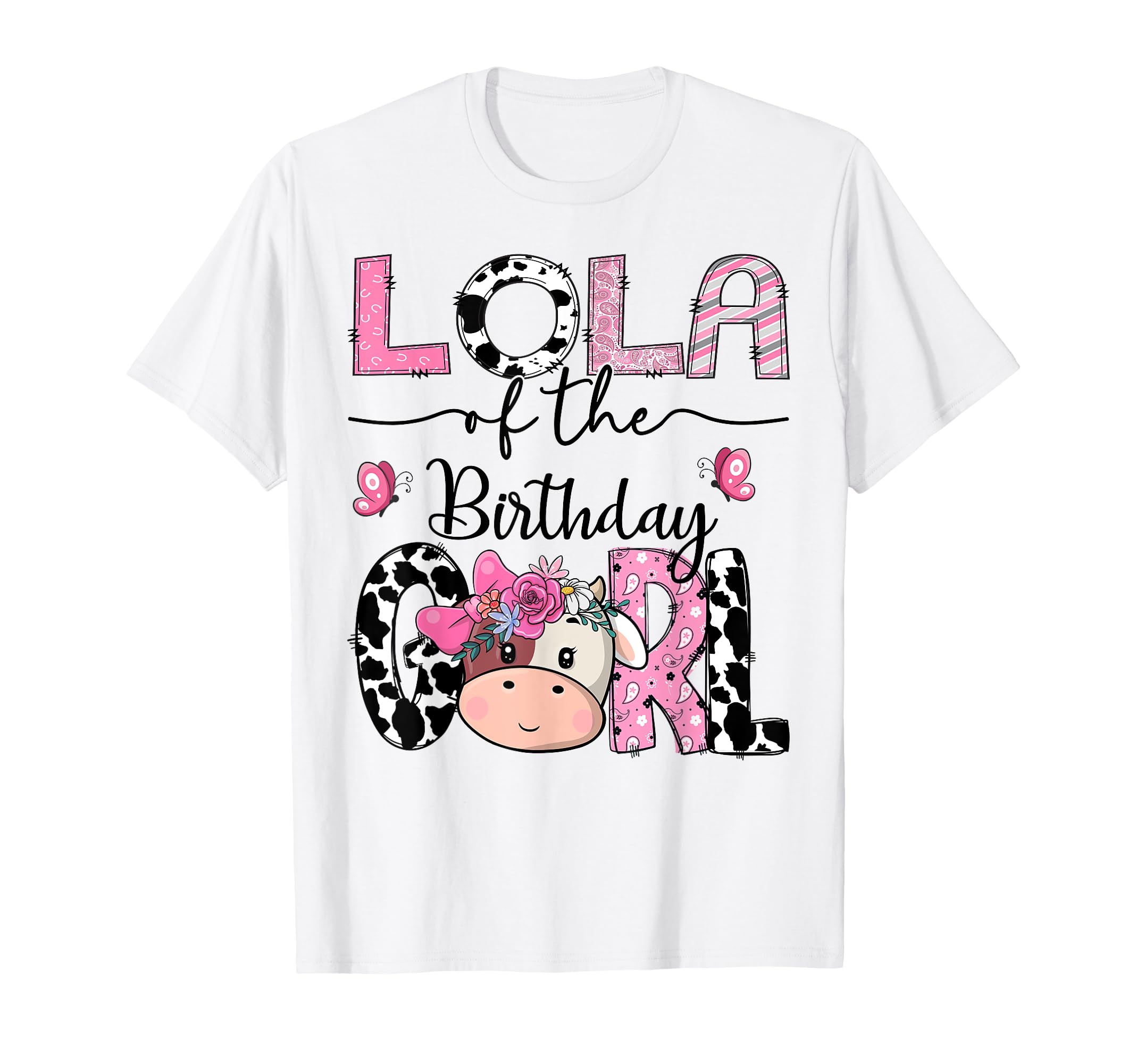 Lola Birthday Farm Cow Family Matching T-Shirt - Fun Novelty Design Unisex - T-Shirt, Sweatshirt, Hoodie