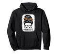 Soccer Aunt Life Bleached Messy Bun Hair Hoodie - Trendy Graphic Unisex - T-Shirt, Sweatshirt, Hoodie