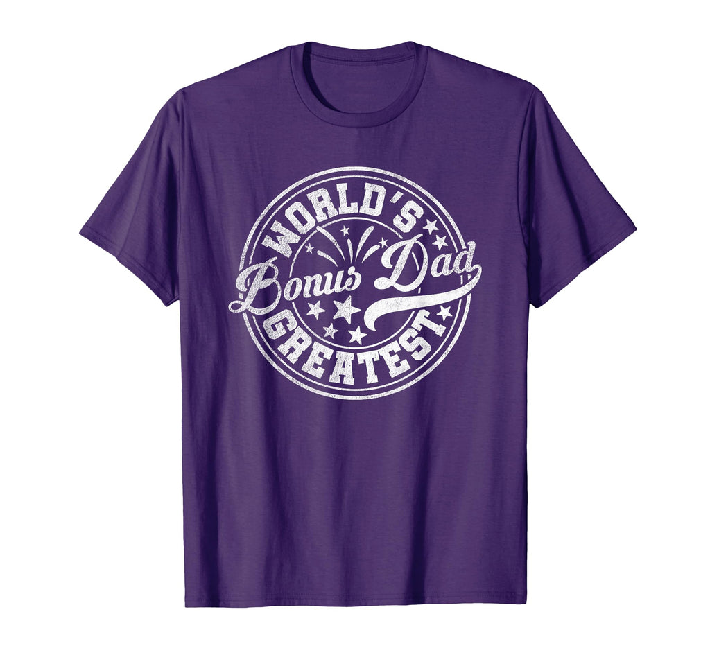 Worlds Greatest Bonus Dad Fathers Day Best T-Shirt - Graphic Print Unisex - T-Shirt, Sweatshirt, Hoodie