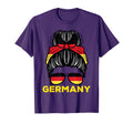 Germany Flag German Messy Bun Football T-Shirt - Graphic Print Unisex - T-Shirt, Sweatshirt, Hoodie