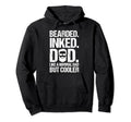 Bearded Inked Dad Like Normal Dad But Hoodie - Minimalist Print for Adults - T-Shirt, Sweatshirt, Hoodie