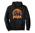Papa Sunset Bear Fathers Day Hoodie - Casual Everyday Wear Men Women - T-Shirt, Sweatshirt, Hoodie