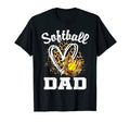 Softball Dad Leopard Heart T-Shirt - Casual Everyday Wear Men Women - T-Shirt, Sweatshirt, Hoodie