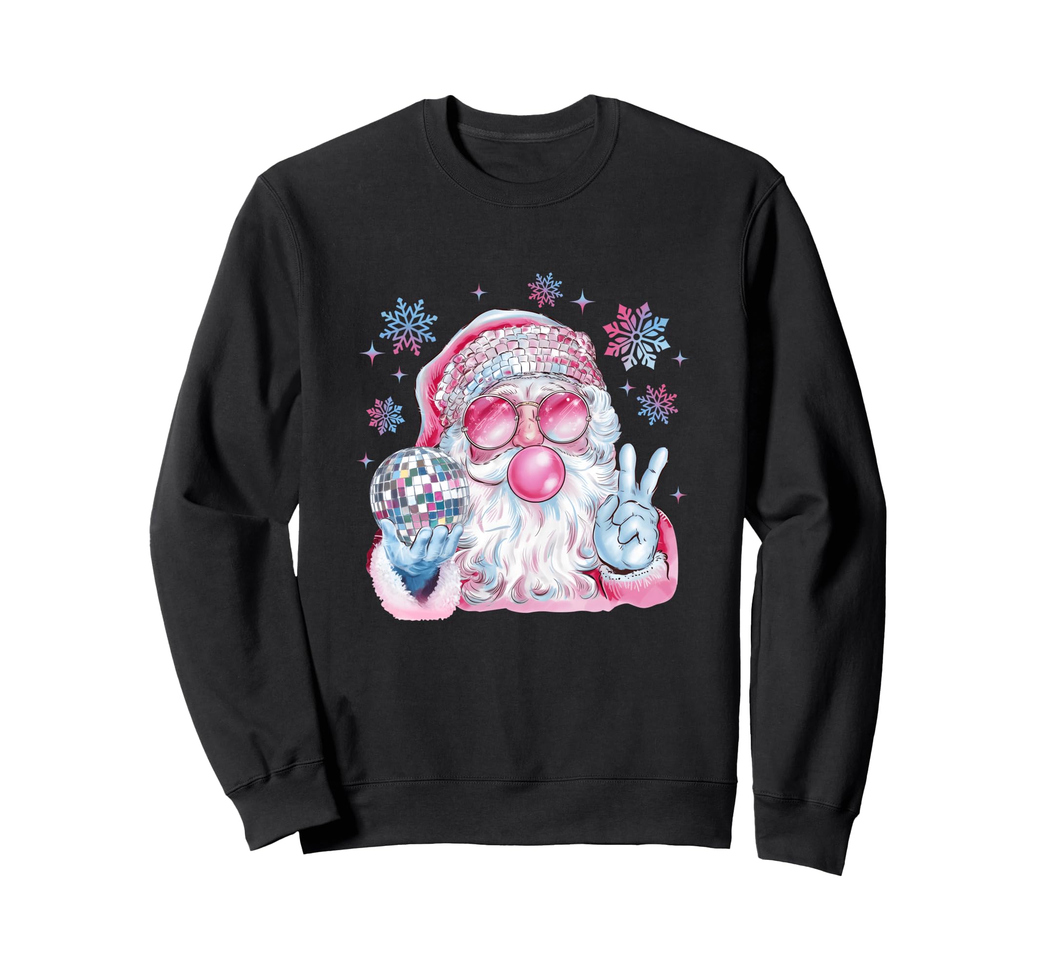 Santa Blowing Bubble Funny Santa Sweatshirt - Novelty Apparel for Adults - T-Shirt, Sweatshirt, Hoodie
