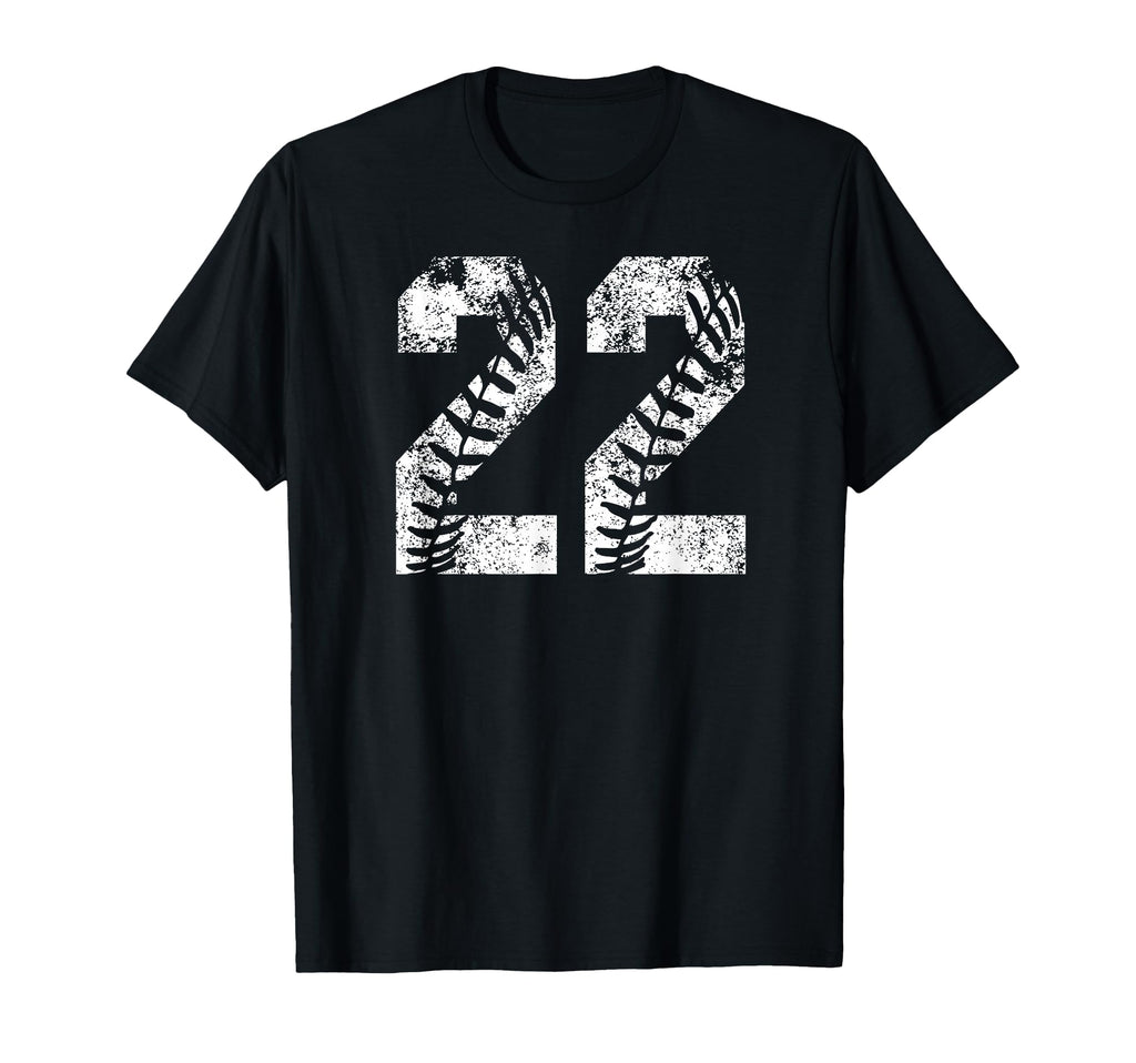 White Baseball Number 22 Jersey T-Shirt - Aesthetic Graphic for Adults - T-Shirt, Sweatshirt, Hoodie