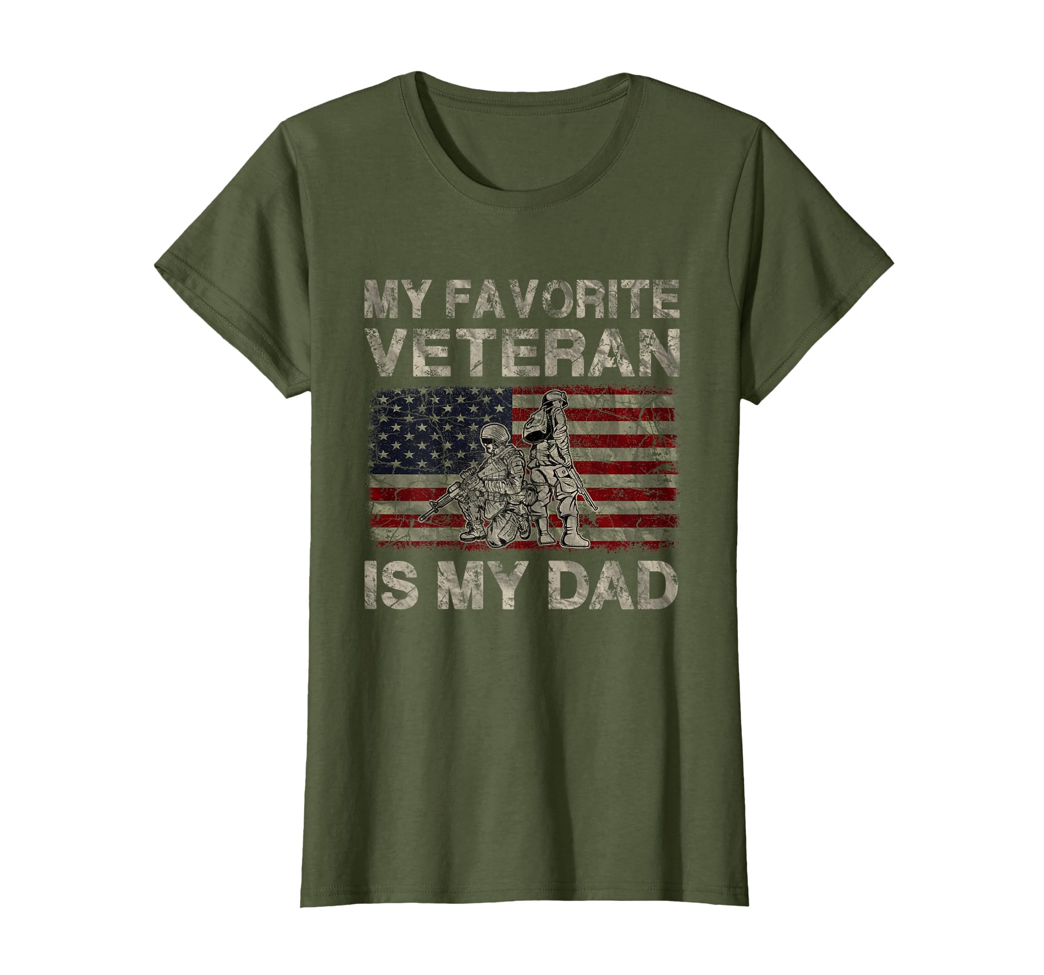 My Favorite Veteran Is My Dad Veterans T-Shirt - Fun Novelty Design Unisex - T-Shirt, Sweatshirt, Hoodie