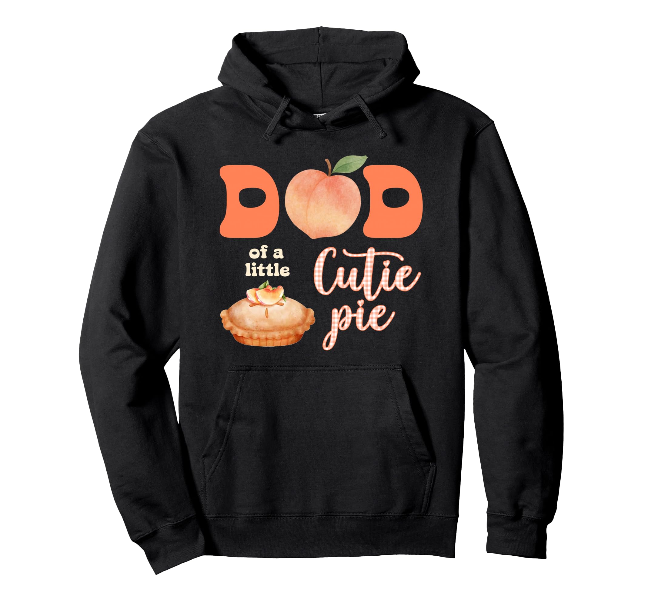 Dad Little Cutie Peach Pie Bow Hoodie - Custom Art Print for Adults - T-Shirt, Sweatshirt, Hoodie