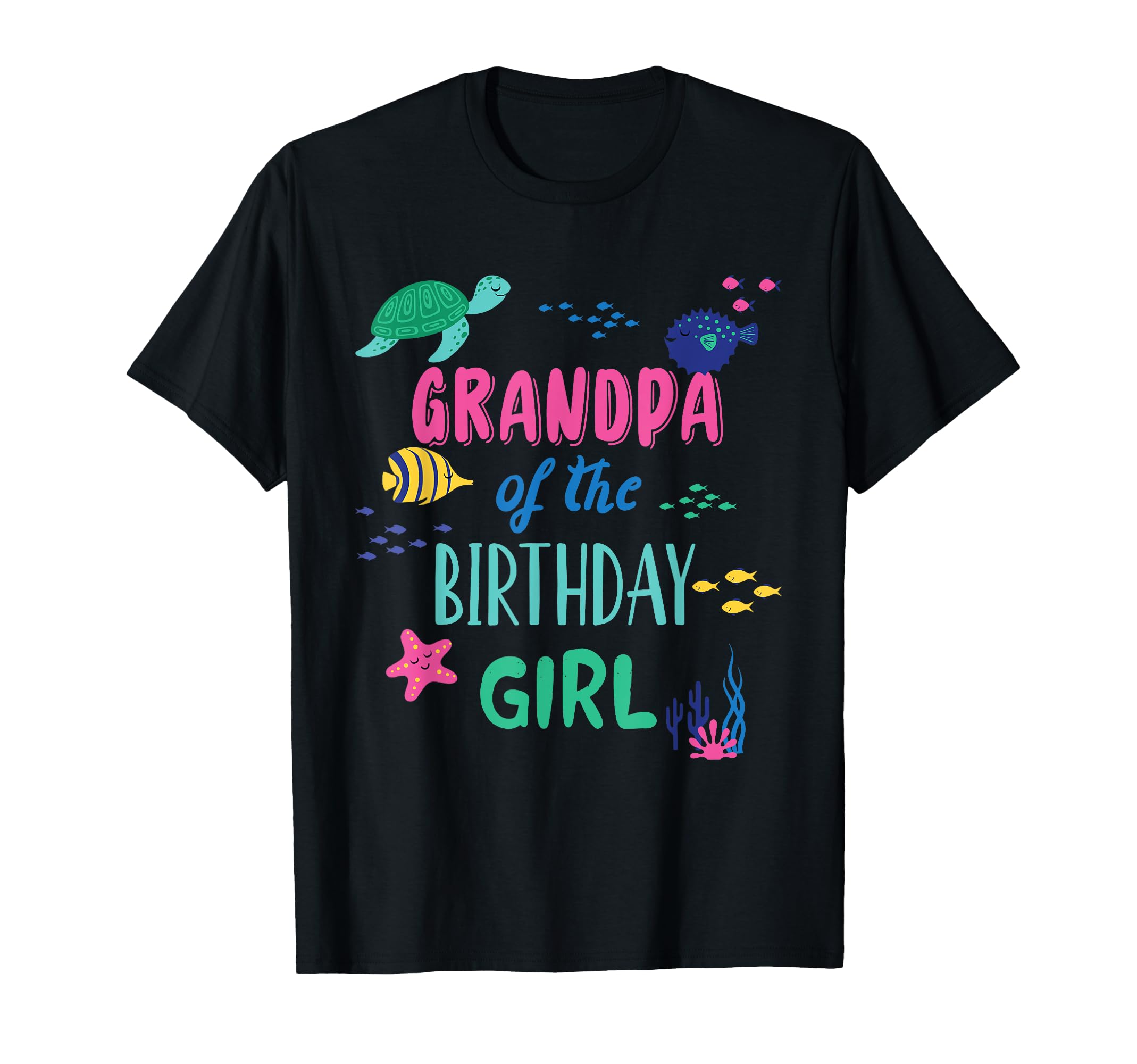Grandpa Birthday Under Sea Theme Matching T-Shirt - Unique Graphic Unisex - T-Shirt, Sweatshirt, Hoodie