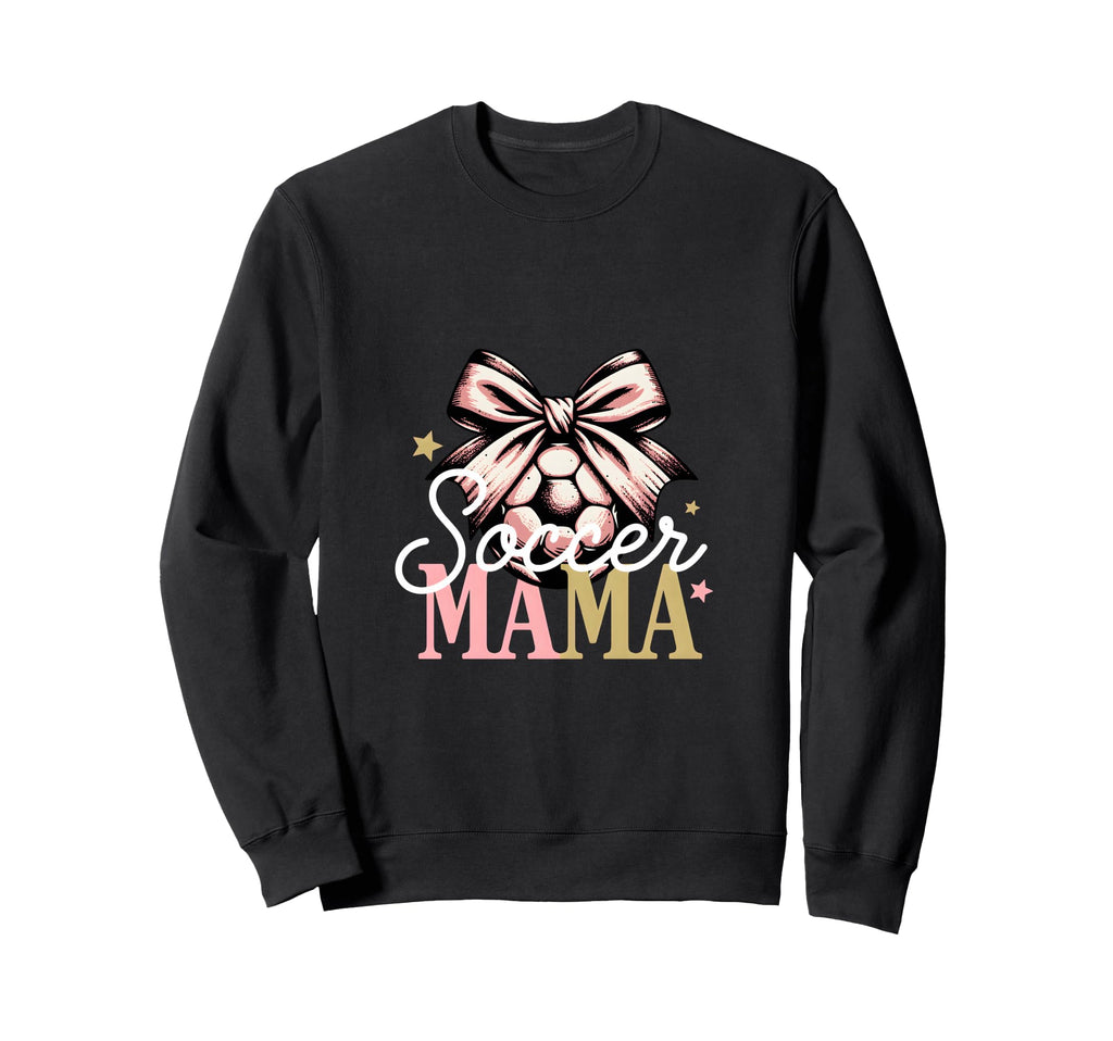 Soccer Mama Bow Soccer Mom Club Sweatshirt - Casual Everyday Wear Unisex - T-Shirt, Sweatshirt, Hoodie