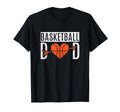 Basketball Dad Heart Basketball Player T-Shirt - Minimalist Print Unisex - T-Shirt, Sweatshirt, Hoodie