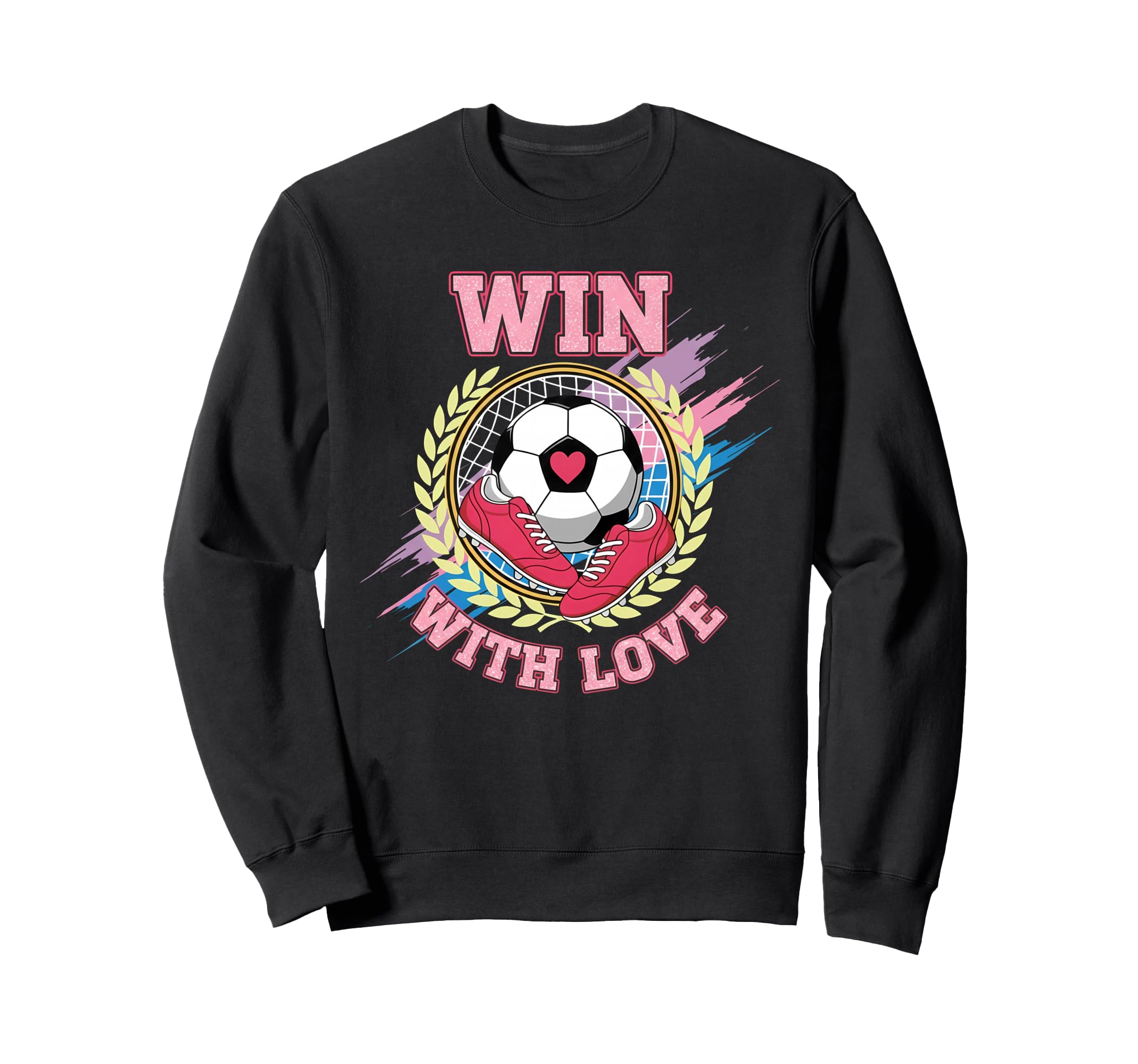 Win Love Soccer Team Spirit Player Sweatshirt - Minimalist Print Unisex - T-Shirt, Sweatshirt, Hoodie