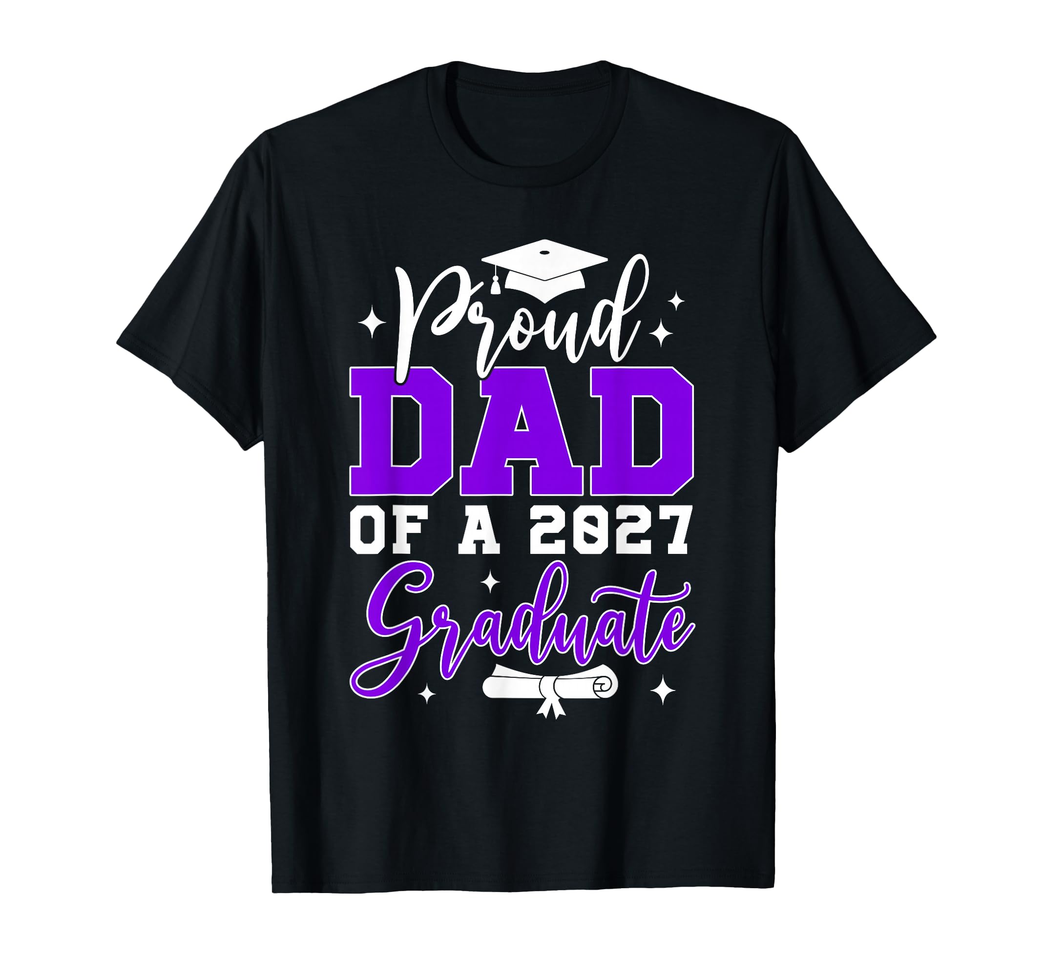 Dad Senior 2027 Proud Dad 2027 Graduate T-Shirt - Minimalist Print Unisex - T-Shirt, Sweatshirt, Hoodie
